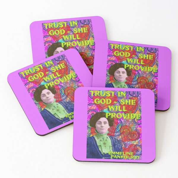Item preview, Emmeline Pankhurst Suffragette Inspirational Quote - Trust In God She Will Provide designed and sold by LethalPixieDust.
