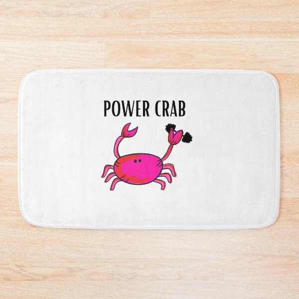 Item preview, POWER CRAB PINK FUNNY WHITE BACKGROUND BAR BELL designed and sold by EllieMonroe.