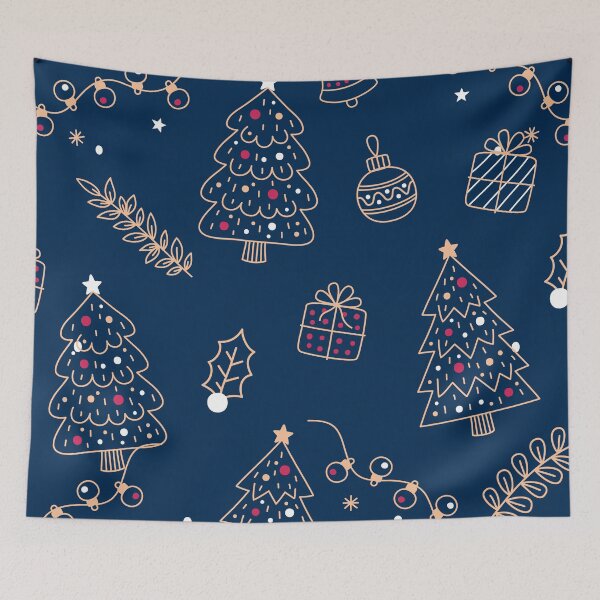 Item preview, Elegant Blue Holidays Pattern designed and sold by MaiZephyr.