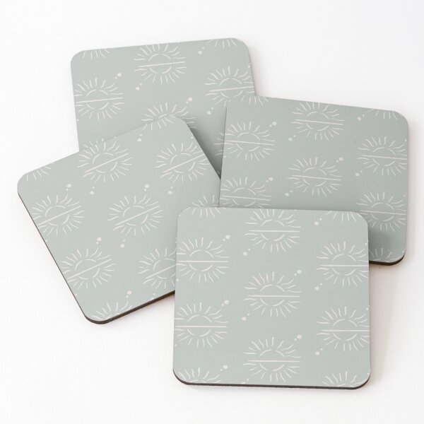 Item preview, Cosmic Sun Polka Dots Design Soft Aesthetic In Muted Colors Gray Teal designed and sold by scorpiolane.