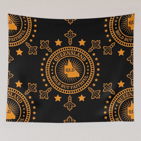 Item preview, Queensland State Map Motto - Bold but Faithful - QLD Australia States designed and sold by Ranggasme.