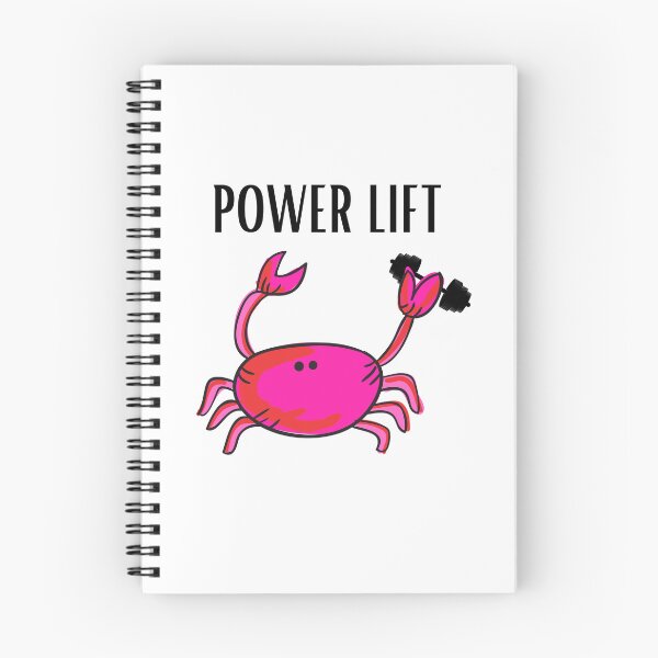 Item preview, POWER LIFT CRAB PINK FUNNY WHITE BACKGROUND BAR BELL designed and sold by EllieMonroe.