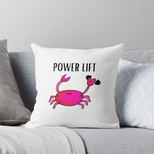 Item preview, POWER LIFT CRAB PINK FUNNY WHITE BACKGROUND BAR BELL designed and sold by EllieMonroe.