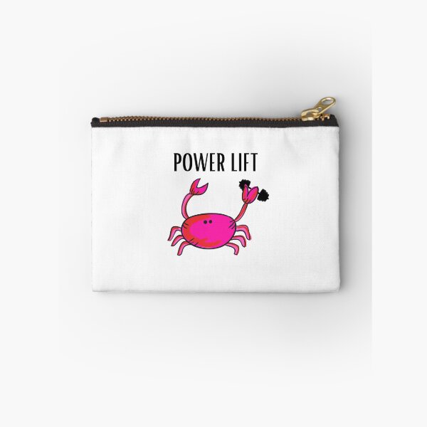 Item preview, POWER LIFT CRAB PINK FUNNY WHITE BACKGROUND BAR BELL designed and sold by EllieMonroe.