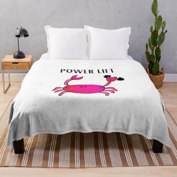 Item preview, POWER LIFT CRAB PINK FUNNY WHITE BACKGROUND BAR BELL designed and sold by EllieMonroe.