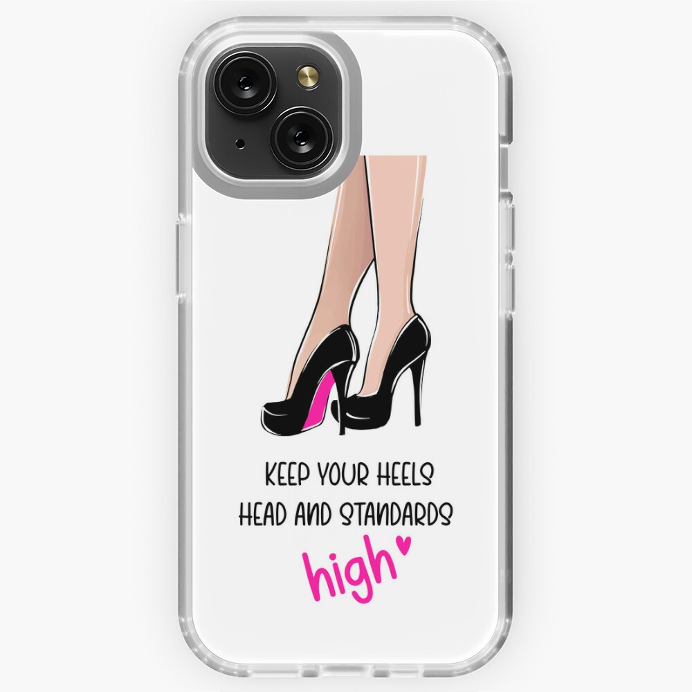 keep your head and heels high inspirational quote wear red high heels