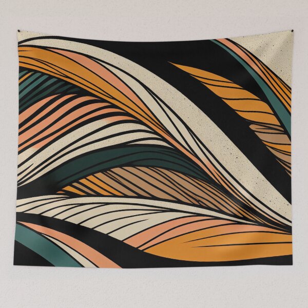 Item preview, "Lily" - Boho Retro Modern Abstract Pattern designed and sold by HiArtify ❤️.