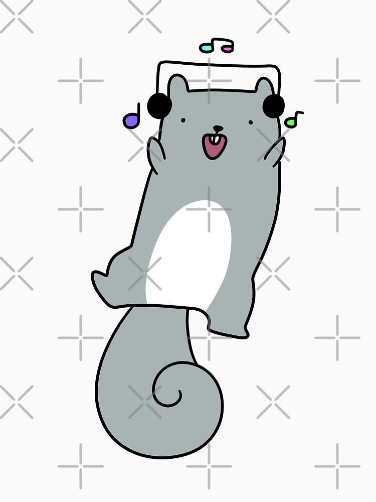 "Dancing Headphones Squirrel " Tshirt for Sale by SaradaBoru