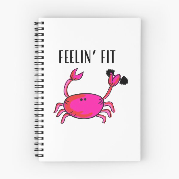 Item preview, FEELIN’ FIT CRAB PINK FUNNY WHITE BACKGROUND BAR BELL designed and sold by EllieMonroe.
