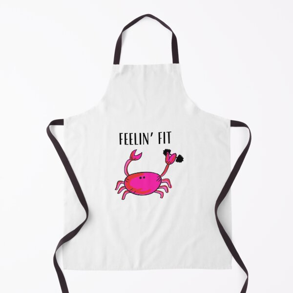 Item preview, FEELIN’ FIT CRAB PINK FUNNY WHITE BACKGROUND BAR BELL designed and sold by EllieMonroe.