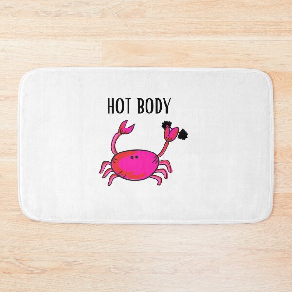 Item preview, HOT BODY CRAB PINK FUNNY WHITE BACKGROUND BAR BELL designed and sold by EllieMonroe.