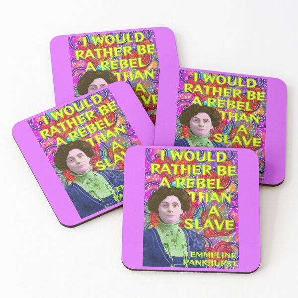 Item preview, Emmeline Pankhurst Suffragette Inspirational Quote - I Would Rather Be A Rebel Than A Slave designed and sold by LethalPixieDust.