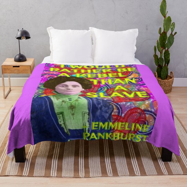 Item preview, Emmeline Pankhurst Suffragette Inspirational Quote - I Would Rather Be A Rebel Than A Slave designed and sold by LethalPixieDust.
