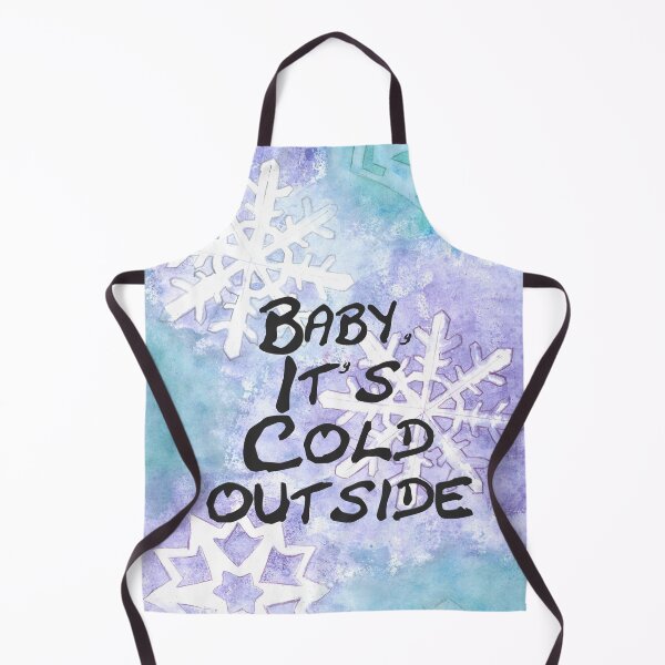 Item preview, Baby it's cold outside with Snowflakes on a blue, green and purple background designed and sold by JuliasArtWorld.