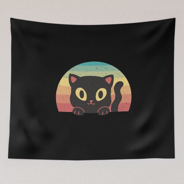 Item preview, Black kitten retro designed and sold by DerSenat.