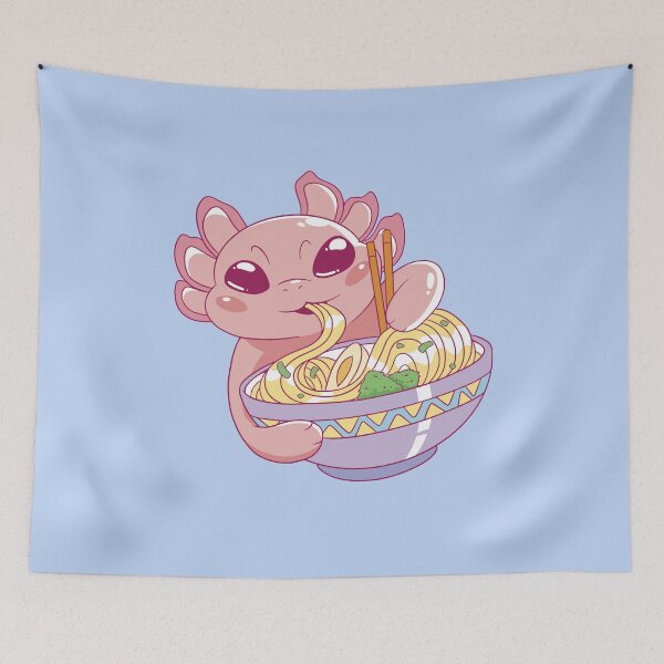 Item preview, Axolotl eats ramen designed and sold by DerSenat.