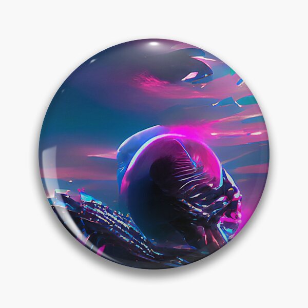 Aperçu de l'œuvre Art extraterrestre abstrait. Couleurs néon Synthwave créée et vendue par Neo-Expression.