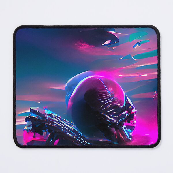 Aperçu de l'œuvre Art extraterrestre abstrait. Couleurs néon Synthwave créée et vendue par Neo-Expression.