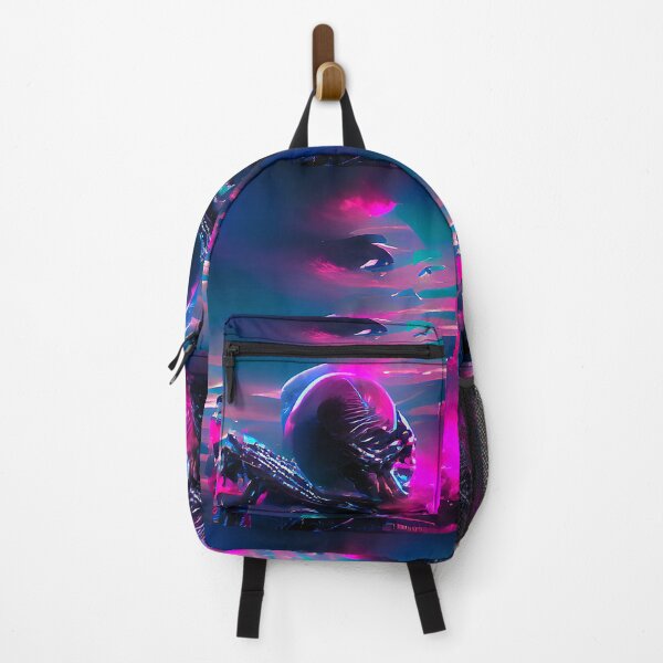 Aperçu de l'œuvre Art extraterrestre abstrait. Couleurs néon Synthwave créée et vendue par Neo-Expression.