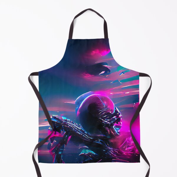 Aperçu de l'œuvre Art extraterrestre abstrait. Couleurs néon Synthwave créée et vendue par Neo-Expression.