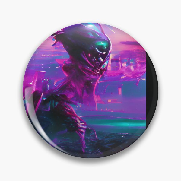 Aperçu de l'œuvre Art extraterrestre abstrait. Couleurs néon Synthwave créée et vendue par Neo-Expression.