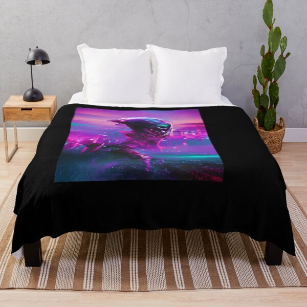 Aperçu de l'œuvre Art extraterrestre abstrait. Couleurs néon Synthwave créée et vendue par Neo-Expression.