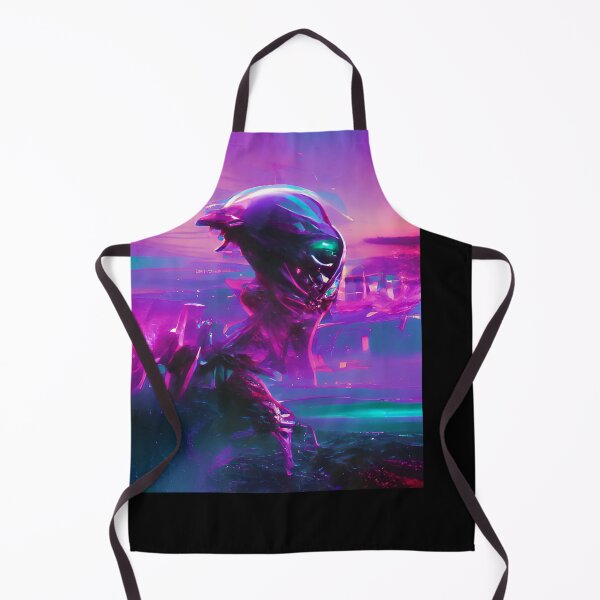 Aperçu de l'œuvre Art extraterrestre abstrait. Couleurs néon Synthwave créée et vendue par Neo-Expression.