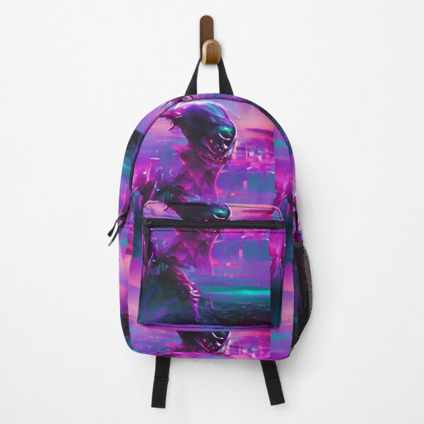 Aperçu de l'œuvre Art extraterrestre abstrait. Couleurs néon Synthwave créée et vendue par Neo-Expression.