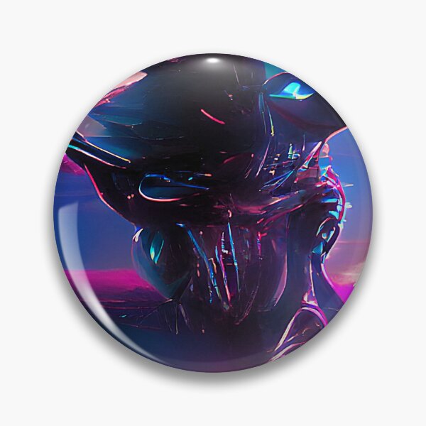 Aperçu de l'œuvre Art abstrait extraterrestre. Couleurs néon Synthwave créée et vendue par Neo-Expression.