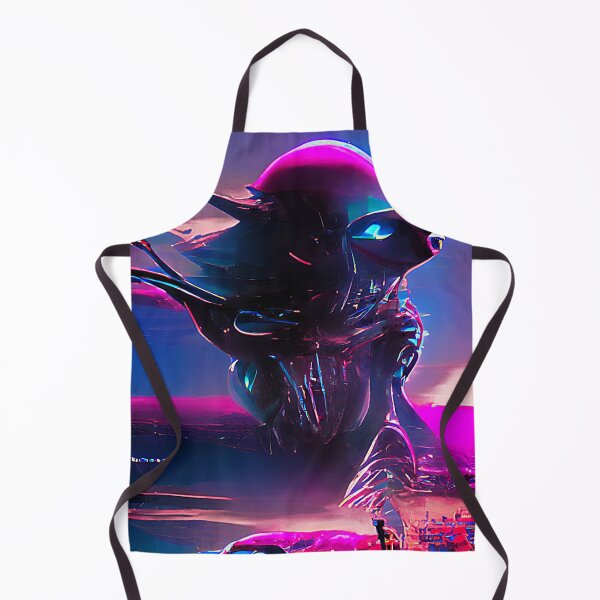 Aperçu de l'œuvre Art abstrait extraterrestre. Couleurs néon Synthwave créée et vendue par Neo-Expression.