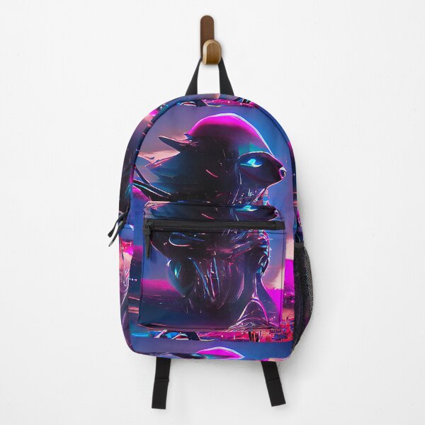 Aperçu de l'œuvre Art abstrait extraterrestre. Couleurs néon Synthwave créée et vendue par Neo-Expression.