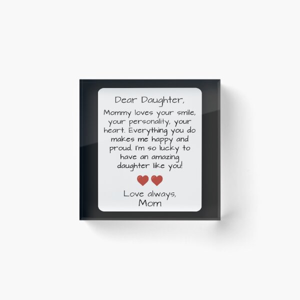 Proud Mother To Daughter Quotes Mother Daughter Quotes Acrylic Blocks | Redbubble