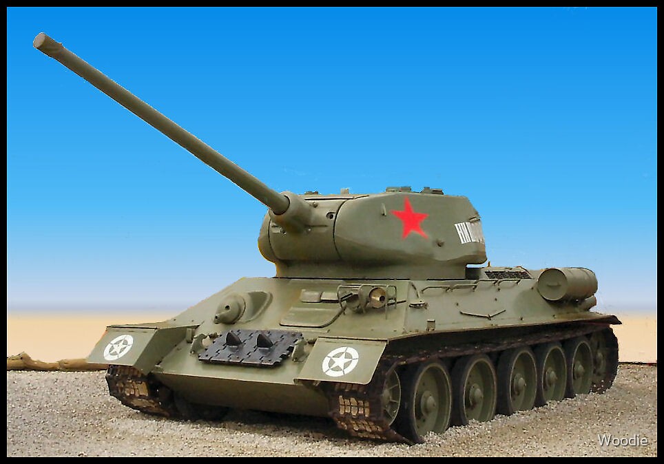 "USSR Tank T34/85(photo)" by Woodie | Redbubble