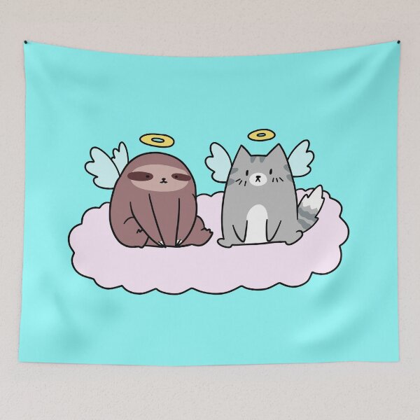 Item preview, Sloth and Cat Angels designed and sold by SaradaBoru.