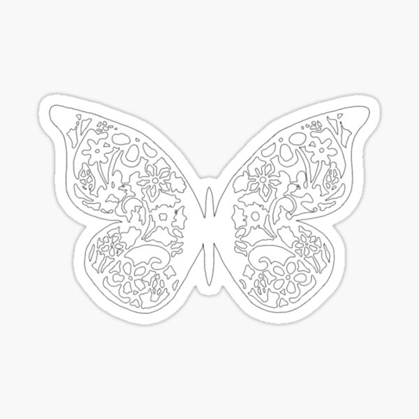 Cut-Out Butterfly - Outline Sticker