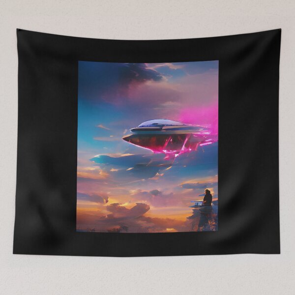 Item preview, Cool UFO art. Abstract surrealism art designed and sold by Neo-Expression.