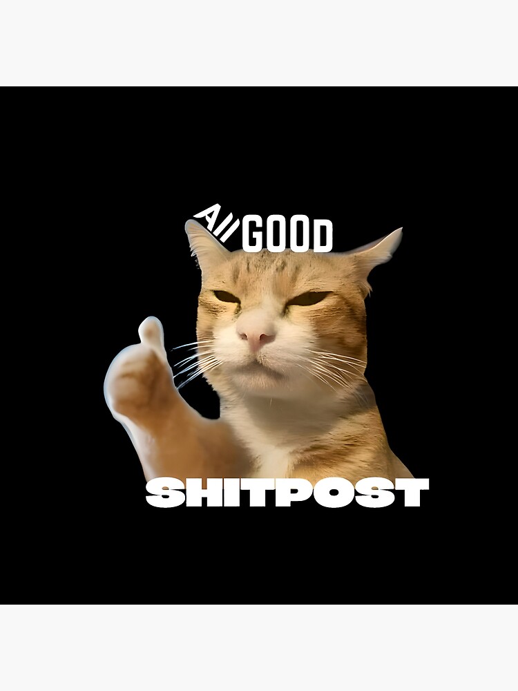 Cat Shitpost meme Art Board Print for Sale by Season's Store