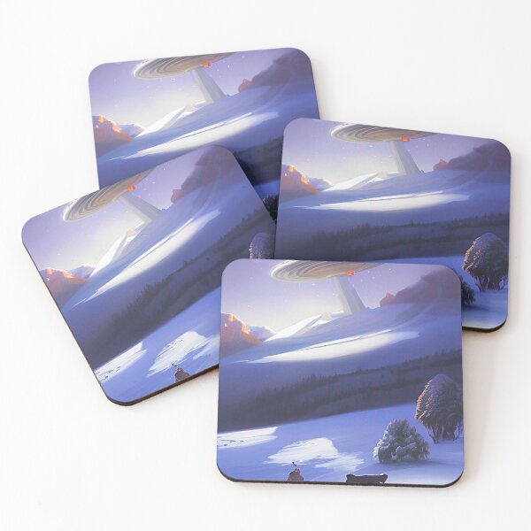 Item preview, Cool UFO Art. Surreal winter landscape designed and sold by Neo-Expression.