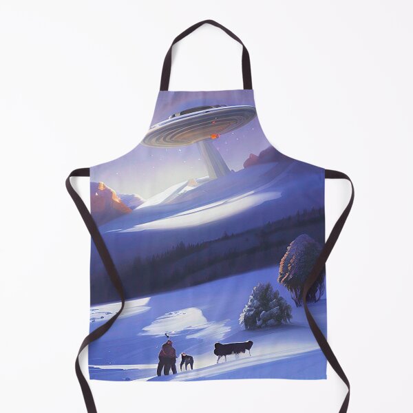Item preview, Cool UFO Art. Surreal winter landscape designed and sold by Neo-Expression.