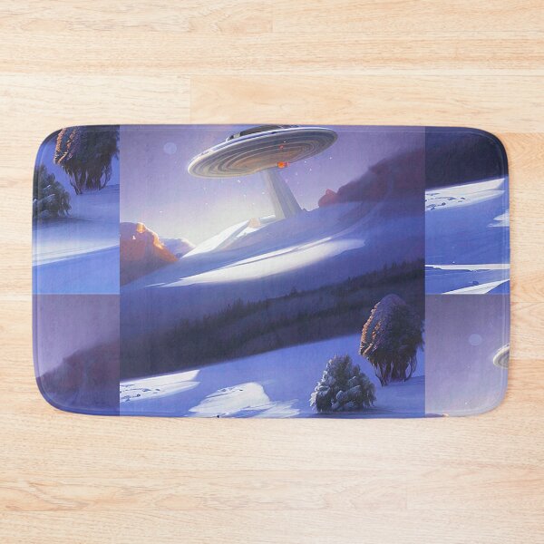Item preview, Cool UFO Art. Surreal winter landscape designed and sold by Neo-Expression.