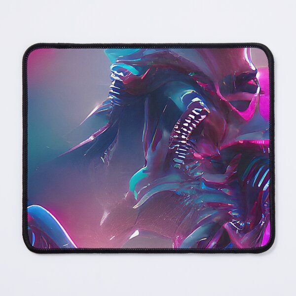 Aperçu de l'œuvre Art extraterrestre abstrait. Couleurs néon Synthwave créée et vendue par Neo-Expression.