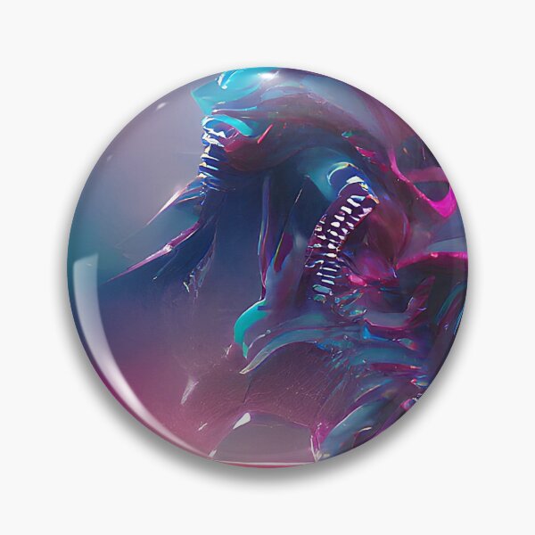 Aperçu de l'œuvre Art extraterrestre abstrait. Couleurs néon Synthwave créée et vendue par Neo-Expression.