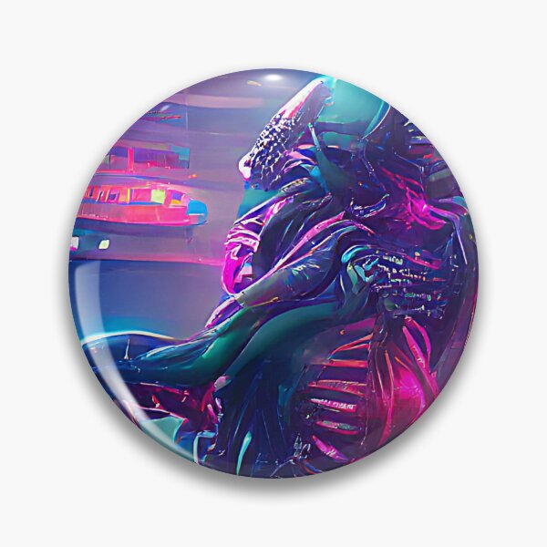 Aperçu de l'œuvre Art extraterrestre abstrait. Couleurs néon Synthwave créée et vendue par Neo-Expression.
