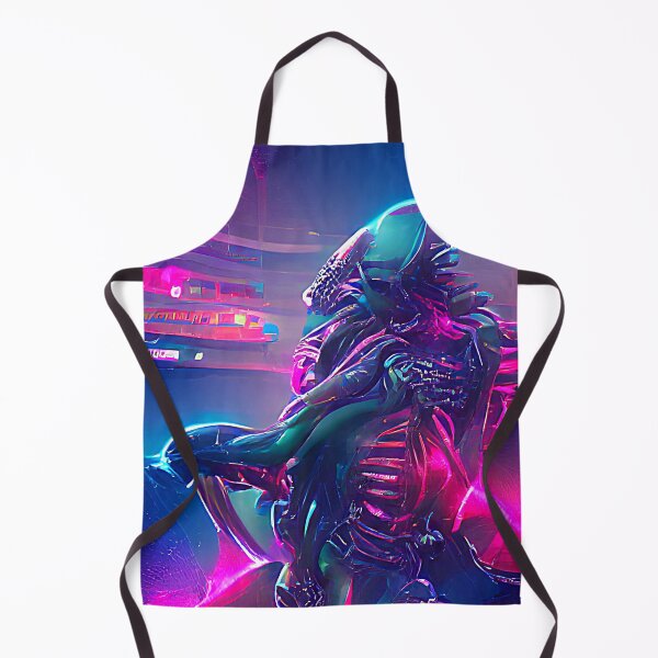 Aperçu de l'œuvre Art extraterrestre abstrait. Couleurs néon Synthwave créée et vendue par Neo-Expression.