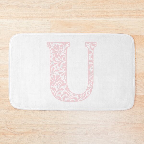 Item preview, The Letter U- Pink Lace Botanical Monogram designed and sold by Tasha-design.