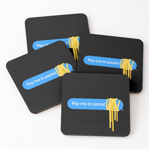 Item preview, Pay Me In Pasta. Foodie Humor Bubble message designed and sold by TheSMSBoutique.