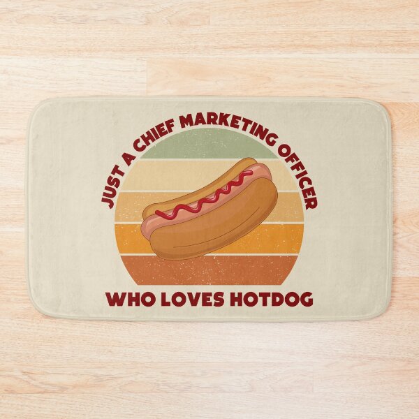 Item preview, Just a chief marketing officer who loves hotdog, dark text, funny food lovers chief marketing officer job, marketing department, humor, joke, meme, hotdog lover, foodie worker designed and sold by SGS-.