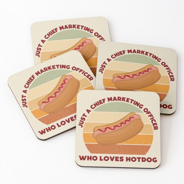 Item preview, Just a chief marketing officer who loves hotdog, dark text, funny food lovers chief marketing officer job, marketing department, humor, joke, meme, hotdog lover, foodie worker designed and sold by SGS-.