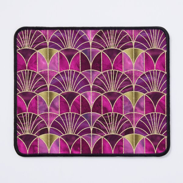 Item preview, Art Deco Splendid Luxury Elegant Retro Design Opulent Fuchsia Pink With Gold designed and sold by artsandsoul.