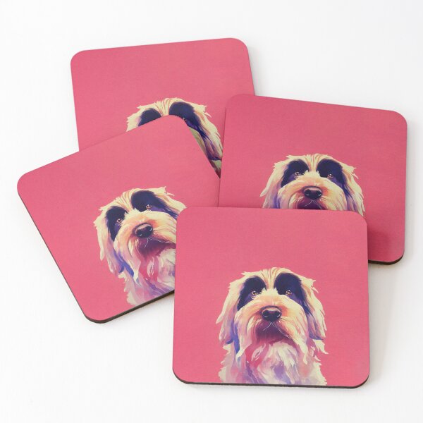 Item preview, Watercolor portrait of Briard dog designed and sold by AppleElf.